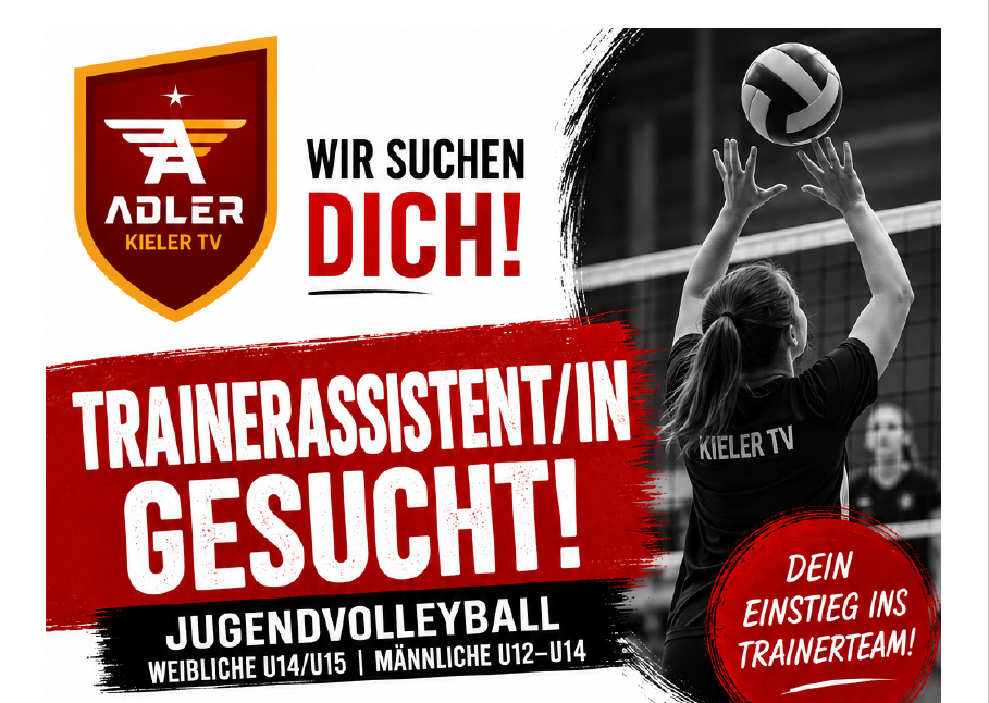 Trainerassistent für Volleyball U12-U15-Teams gesucht (m/w/d)
